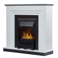Каминокомплект: Очаг Electrolux Classic EFP/P-1020LS, портал Grado Classic белый, черный