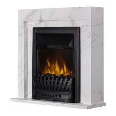 Каминокомплект: Очаг Electrolux EFP/P-1020LS, портал Simple Classic белый мрамор