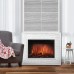 Каминокомплект: ОчагElectrolux EFP/P-3020LS с порталом Loft 30 камень белый, белая эмаль