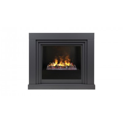 Электрокамин Stanley 26 GR с очагом 3D Cassette 630 + Black вставка