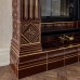 Комплект изразцовой плитки Бристоль для отделки портала. Цвет: Шоколад с золочением 146