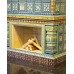 Классический камин с открытой топкой из кирпича в коллекции Византия