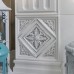 Облицовка камина изразцами Бристоль с росписью Серебром
