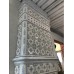 Пристенный изразцовый камин "Элеганс 20x20" в пастельной росписи
