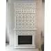 Пристенный изразцовый камин "Элеганс 20x20" в пастельной росписи