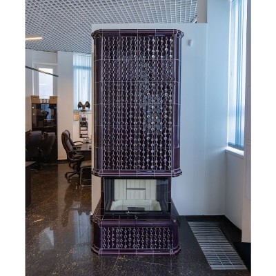 Современный камин в облицовке коллекции Луна и топкой Spartherm Linear 4S Arte.