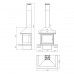 Дровяной камин Traforart Vulcano Frontal Enclosure