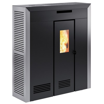 Печь-камин Invicta Daglan 9 Pellet Stove Серая с разводом тепла