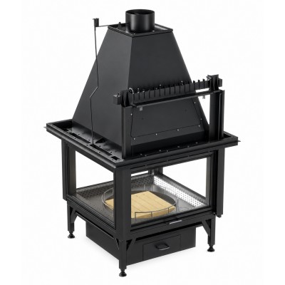 Центральный дровяной камин TITAN 90/160