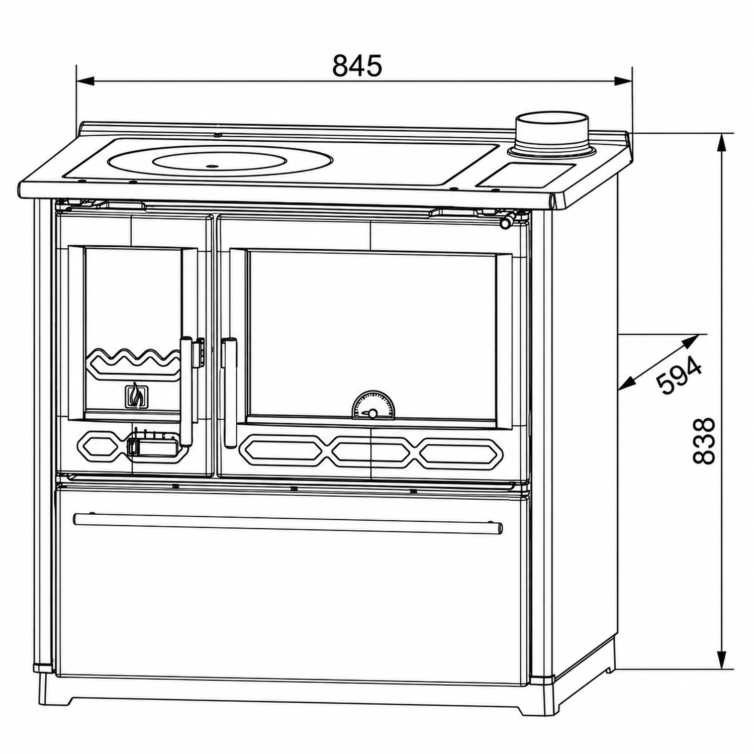 Чертёж Plamen 850 Glas N